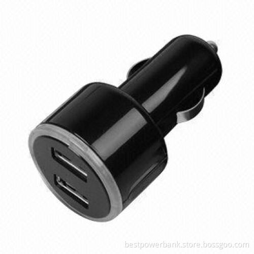 Dual USB Car Chargers with 12 to 24V DC Input Range